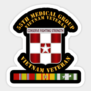 55th Medical Group - Vietnam Vet w SVC Ribbons Sticker